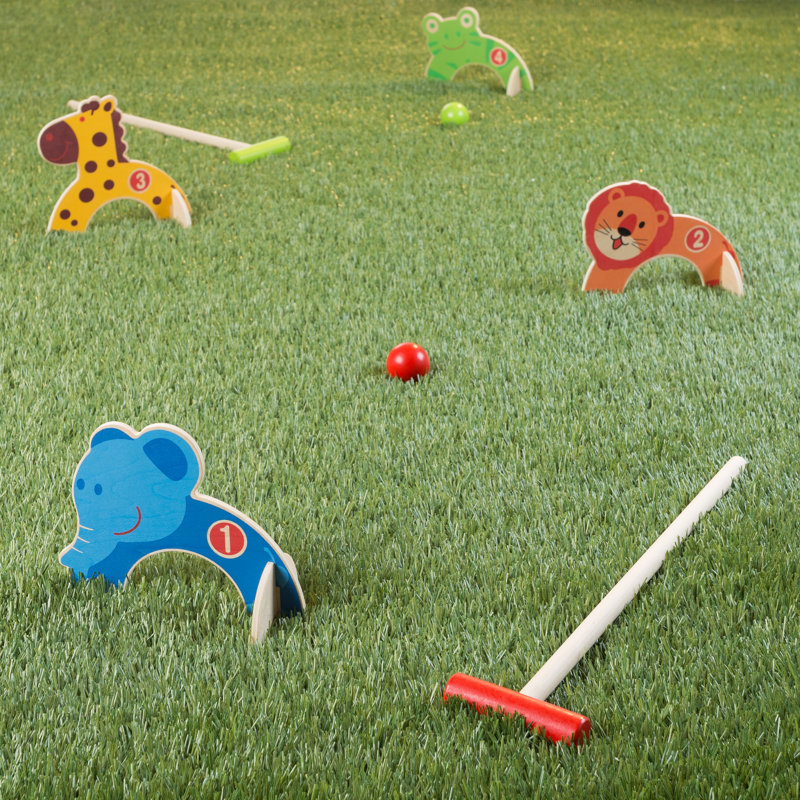 Hey! Play! 2 Player Kids Animal Croquet Set & Reviews Wayfair